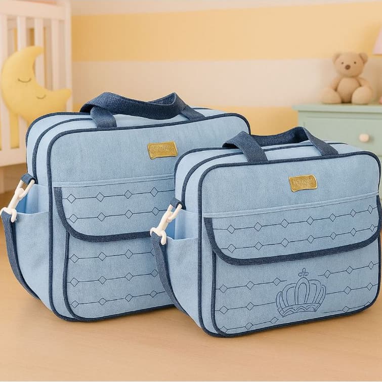 Kit Bolsa Maternidade 2 Peças - Saída Maternidade e Passeio Conjunto de Malas Maternidade Bebê