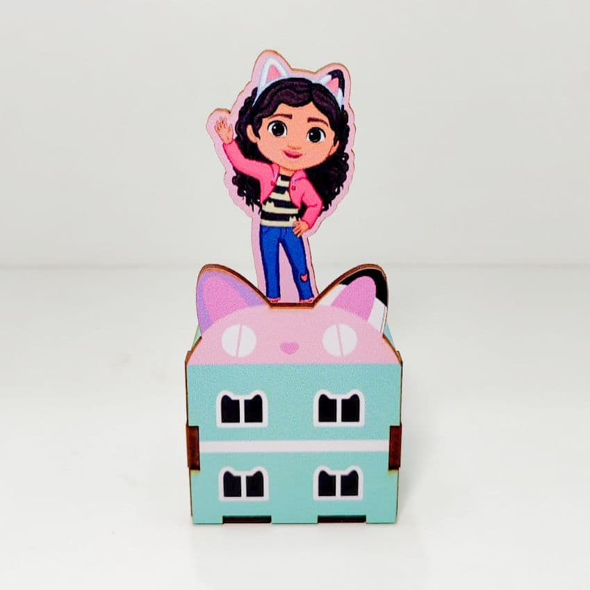 5/10/15/20PCS Mini Cubos Casa da Gabby em MDF - Lembrancinha Porta Bombom Caixinha