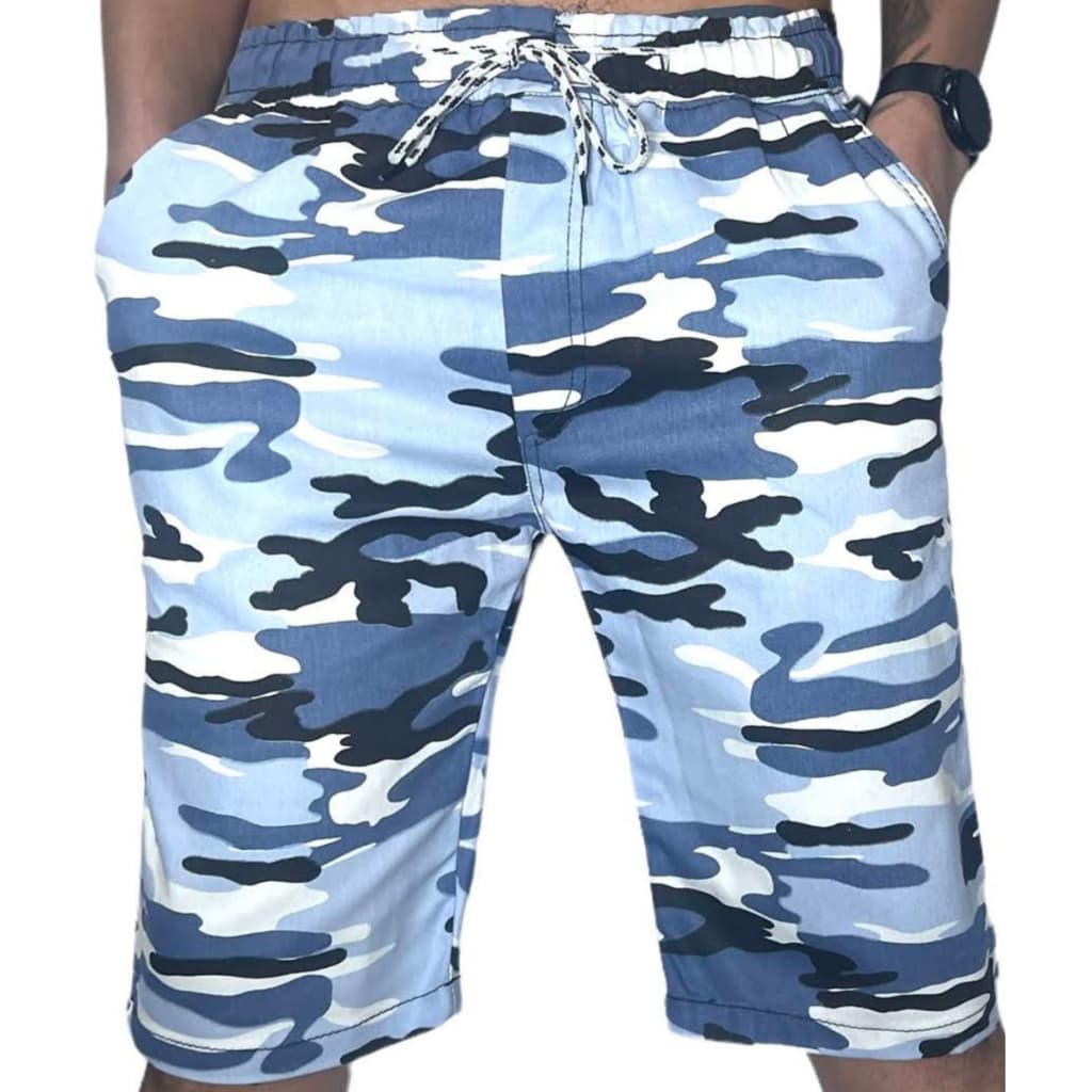 Bermuda Camuflada Masculino Com Elastano