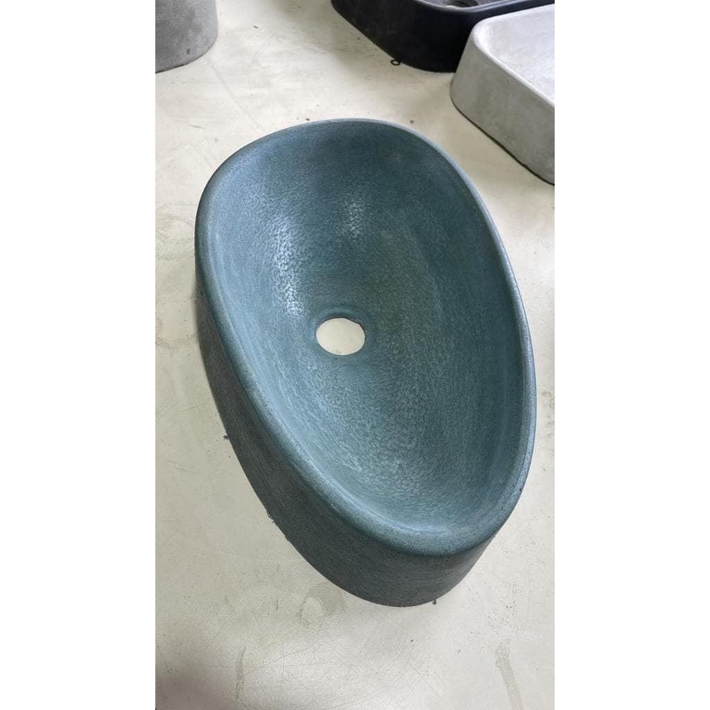 Cuba de concreto estilo rustico artesanal sustentável para banheiro lavabo e áreas externas