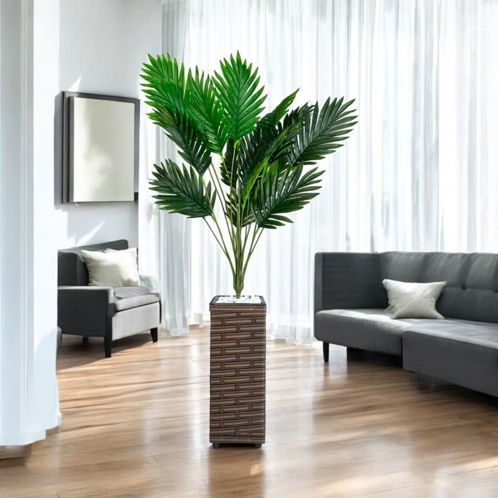 Planta Artificial Permanente  Palmeira Enfeites  e Vaso Grande Enfeite Casa Decoração