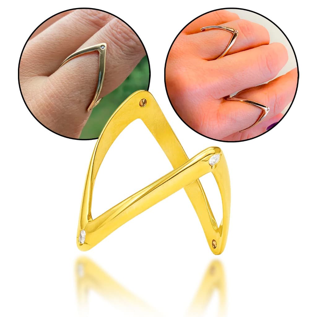 Anel Tubarão 100% Moeda Antiga Dourado Com Perdra Zircônia Resistente Não Descasca