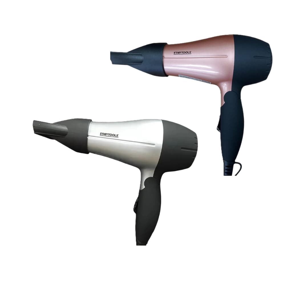Secador de Cabelo Portátil Bivolt 1200W Rosa/Cinza Viagem Compacto Leve