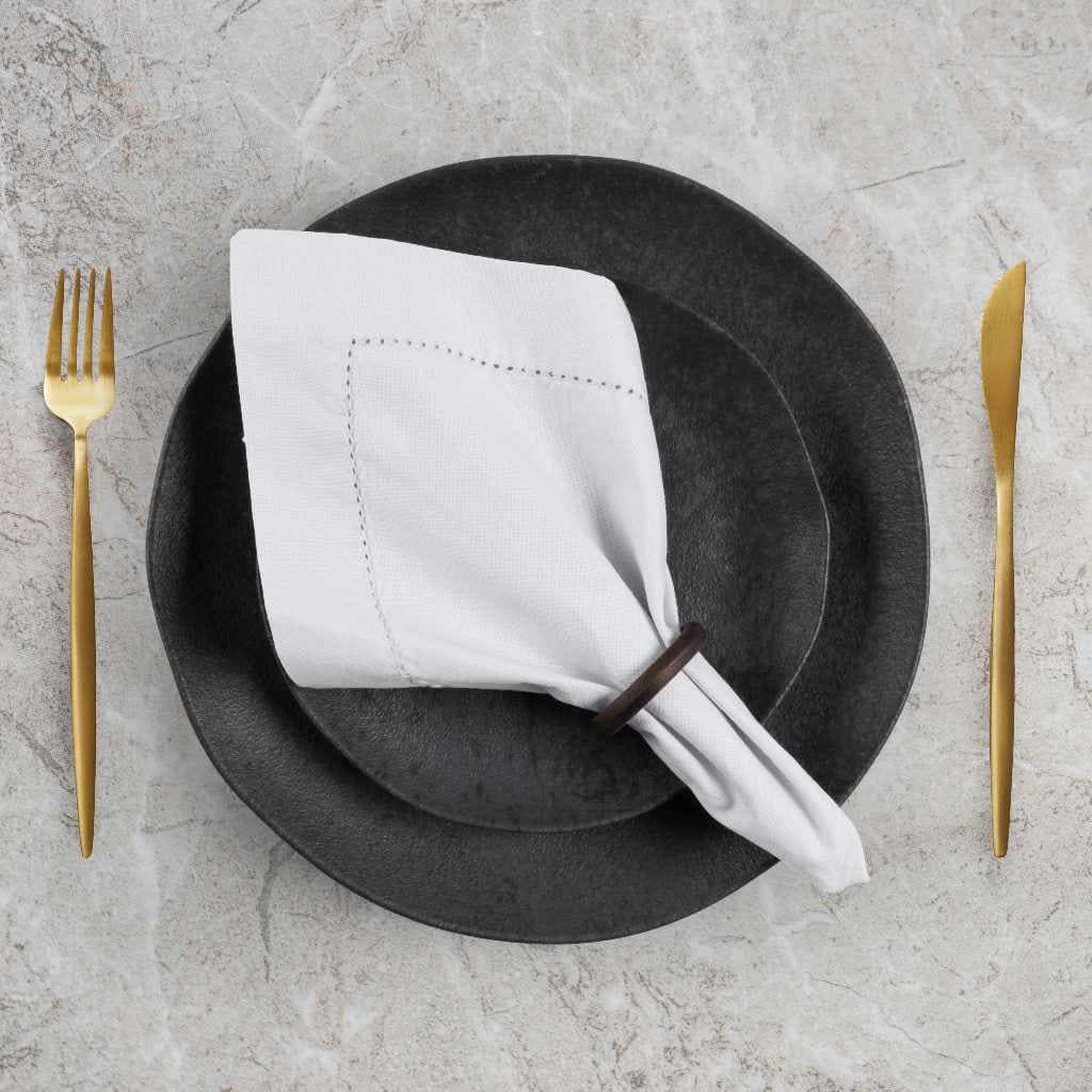 Kit Guardanapos de Mesa 100% Algodão Ponto Ajour – Toque Sofisticado para Sua Decoração