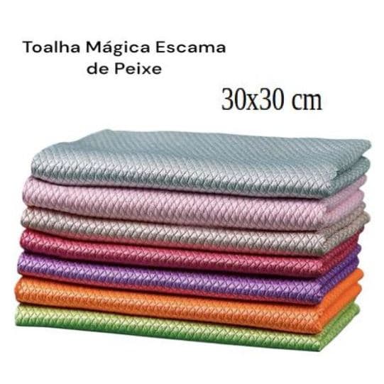 Kit 2 Panos De Limpeza De Microfibra De Polimento 30x30 Toalha Absorvível Cozinha