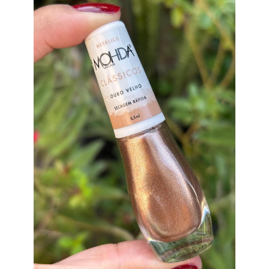 Esmalte Mohda metálico dourado OURO VELHO 8,5ml
