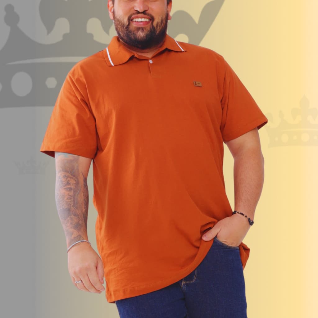 Camiseta  Gola Polo Masculina 100% algodão Tamanho Especial Plus Size G1 G2