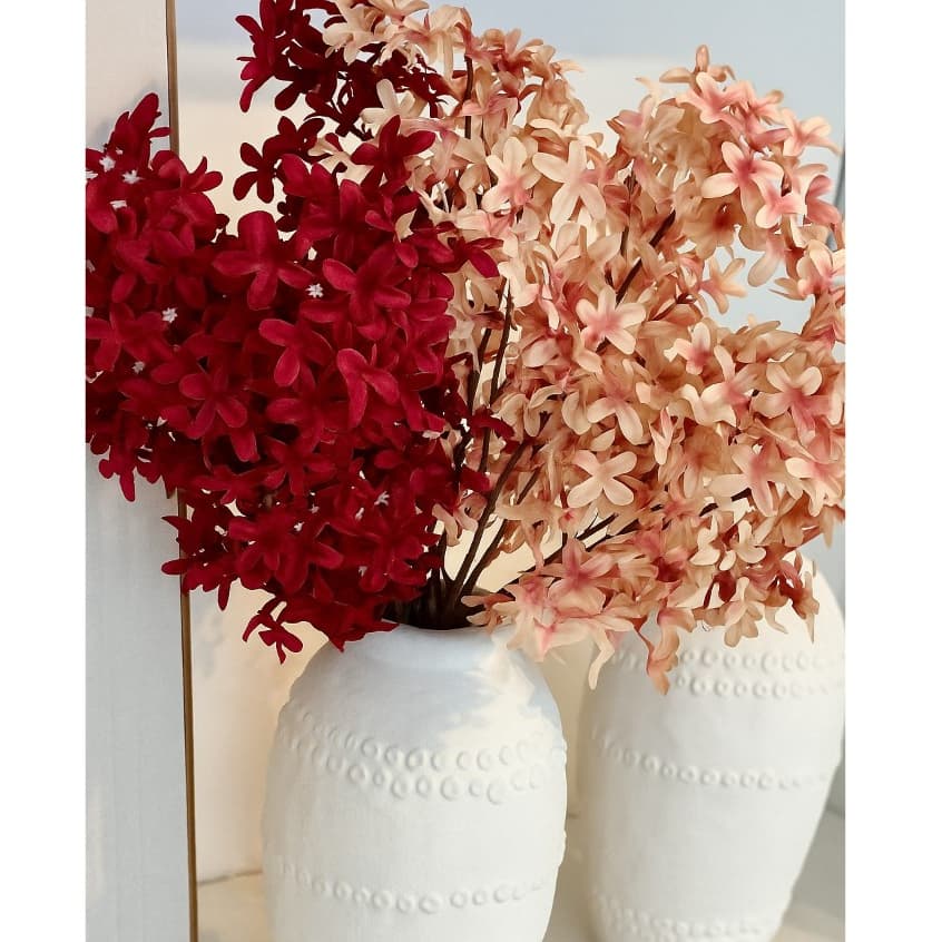 Buquê de flores estilo cerejeira de 50 cm de altura Galho Floral Rose Fúcsia