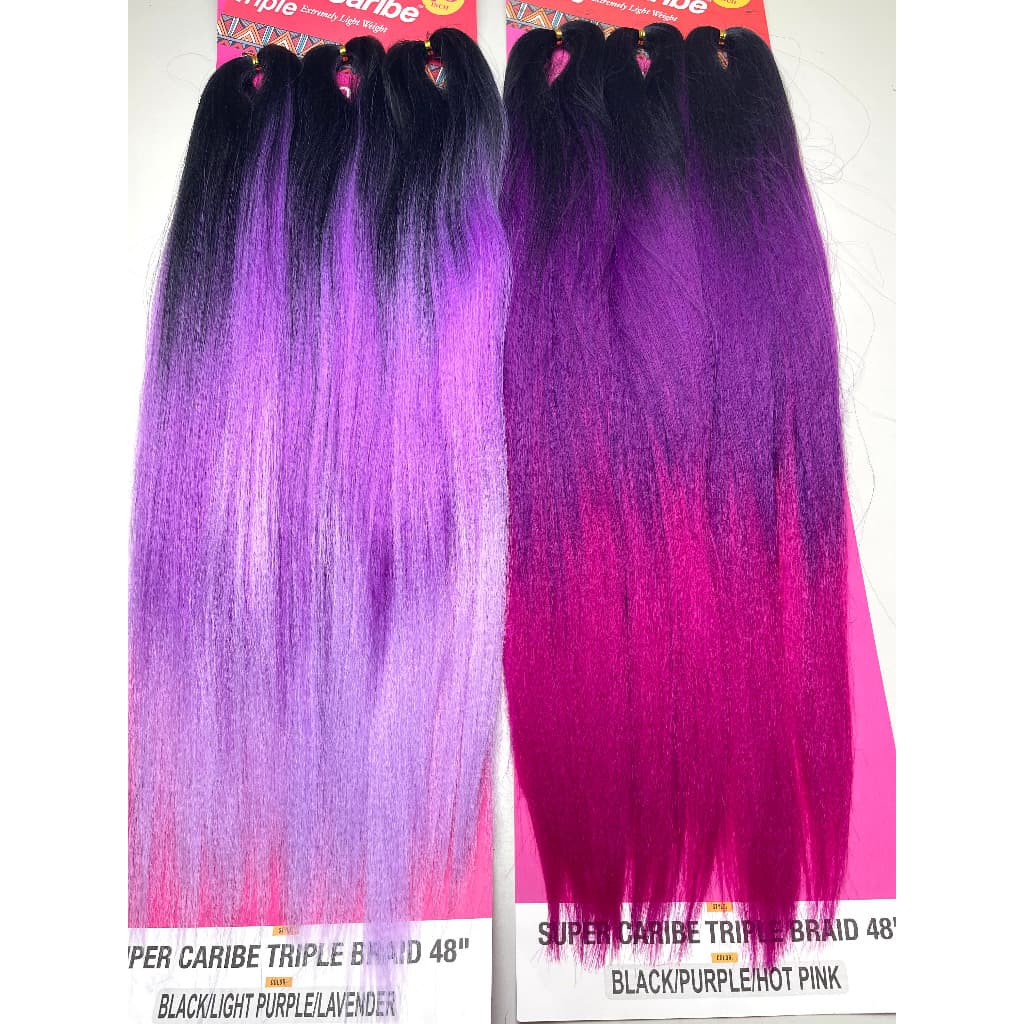 Cabelo Jumbo Caribe colorido para trança box braid caribenho Janet Super jumbo color Unicorn Braid