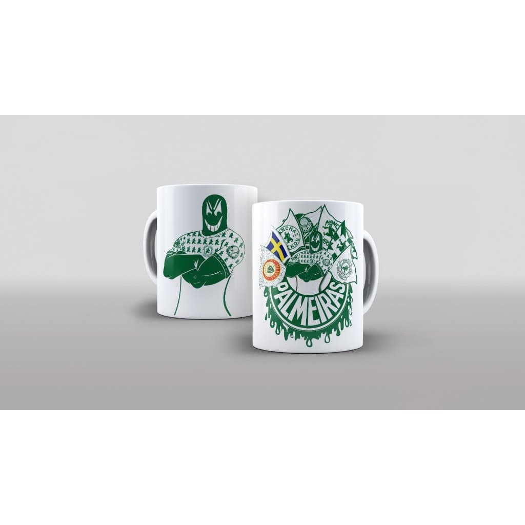 Caneca Mancha Verde Palmeiras 325ml Porcelana Torcida Organizada Presente Torcedor
