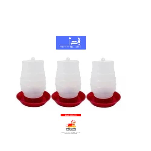Comedouro 1,5kg Automático e Bebedouro 2lts Aves Galinha Pintinho