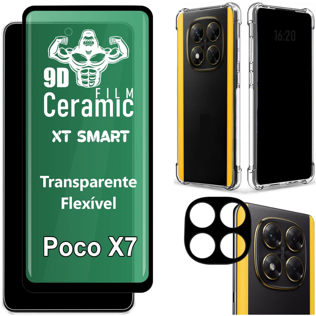 Película Para Xiaomi Poco X7 5G - Película da Câmera - Capinha Anti Impacto