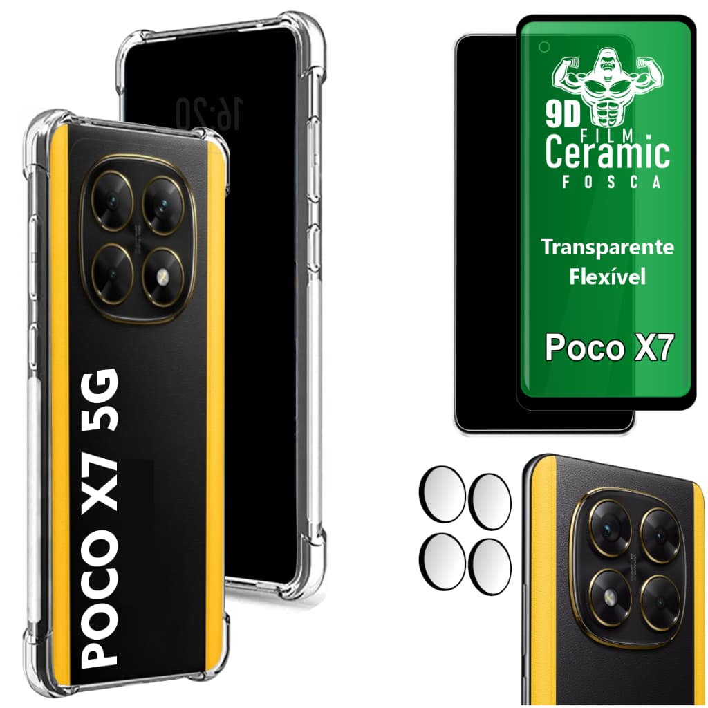 Película Cerâmica Para Xiaomi Poco X7 5G | Películas da Câmera | Capa Capinha Case