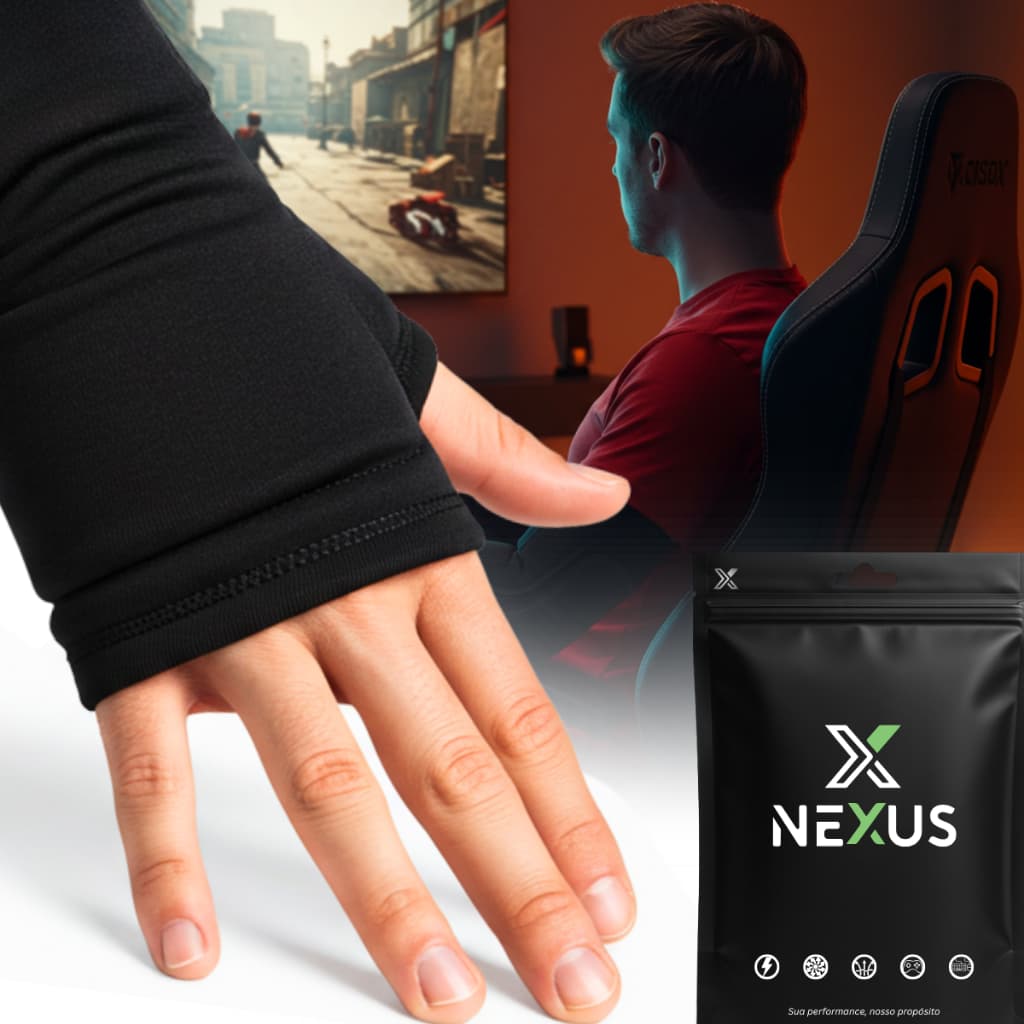 Manguito Gamer Longo Profissional Speed Control eSports Desempenho Precisão Streamers Nexus