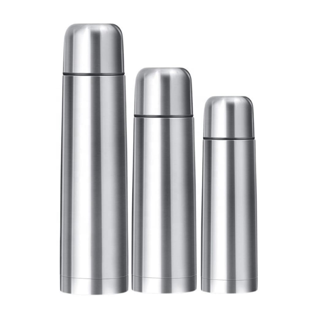 Kit 3 Garrafa Térmica Inox 500ml 750ml 1L Café Chá Quente Frio Portátil Viagem