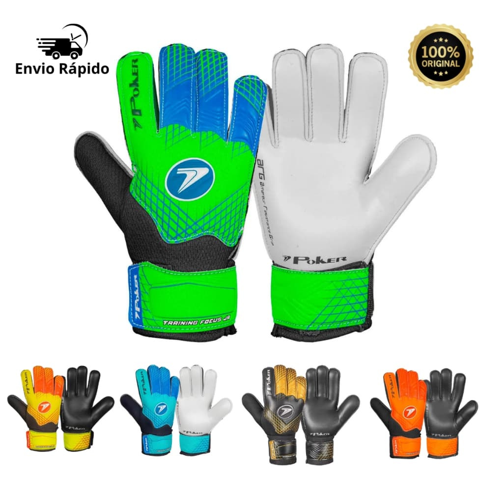 Luva de Goleiro Infantil Poker Focus Original Reforçada