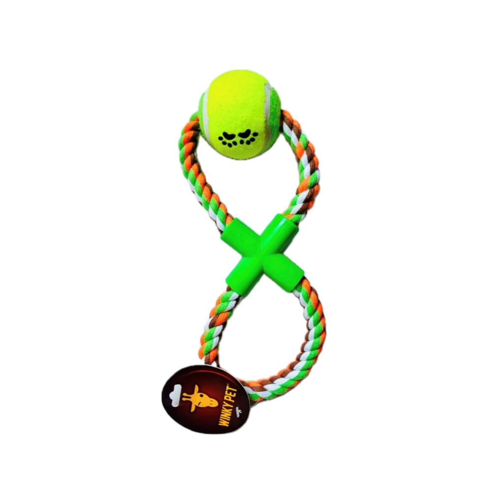 Brinquedo Pet Corda com Bola de Tênis | Ideal para Cabo de Guerra