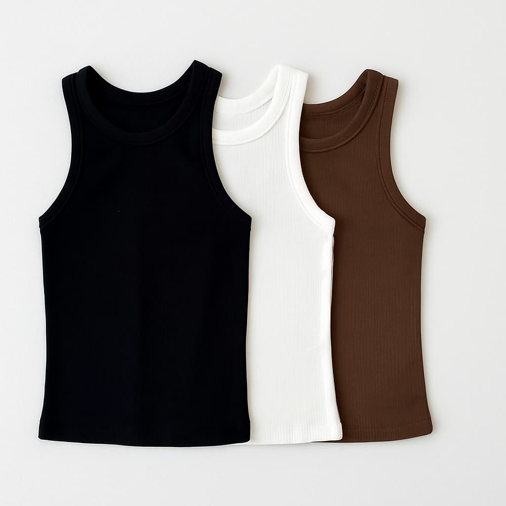 Regata Feminina Canelada Blusinha Básica