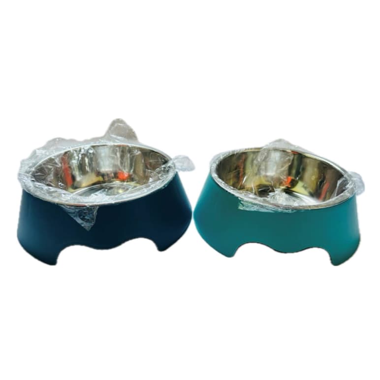 Comedouro Inox 2 em 1 para Cachorro e Gato | Ração e Água
