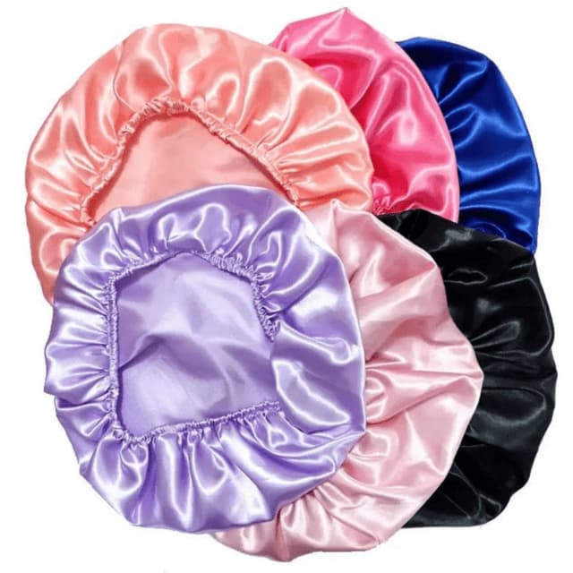 Touca de Cetim Antifrizz Cores Sortidas Para Dormir Salão Beleza Envio Imediato