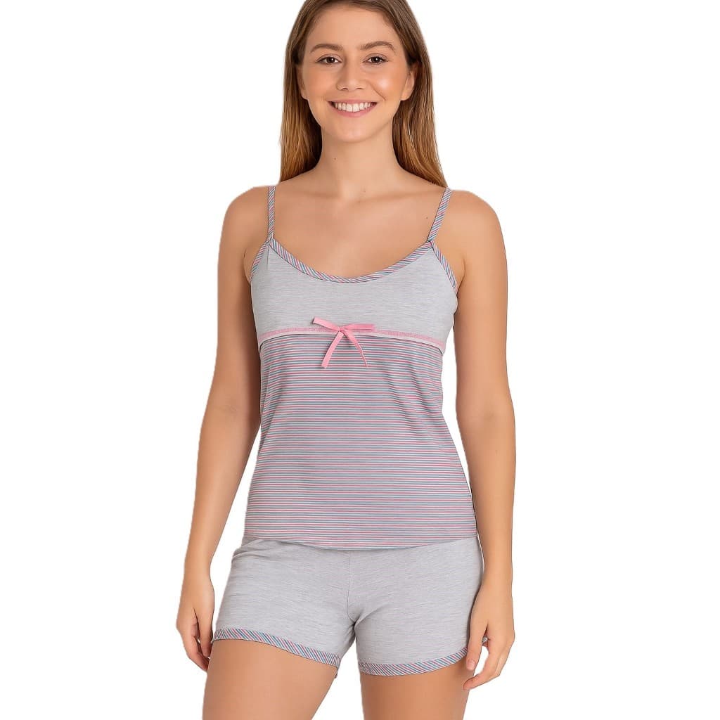 Baby doll pijama de malha feminino adulto short doll feminino pijama feminino verão