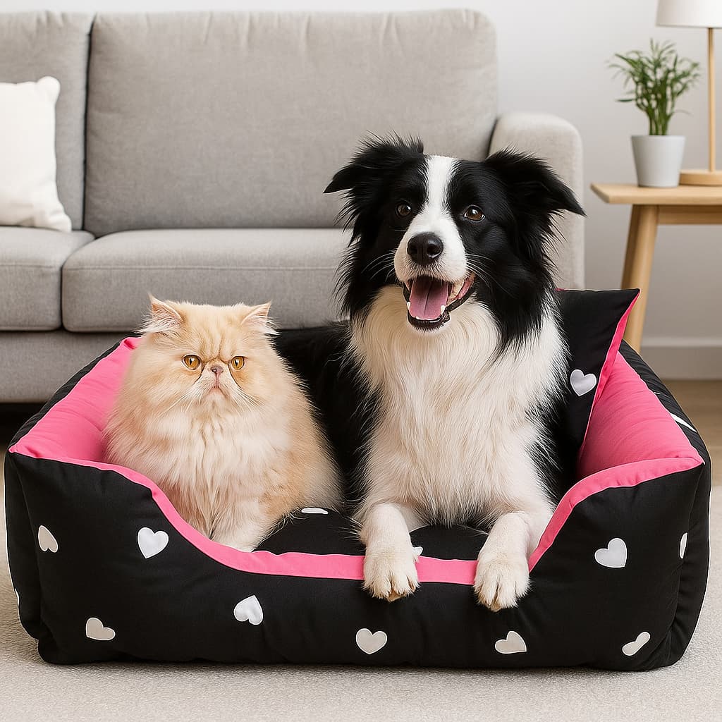 CAMA PET CONFORTÁVEL CAMINHA CACHORRO MEDIO 60 X 50 ZIPER REMOVIVEL SILICONIZADA FUNDO IMPERMEAVDEL