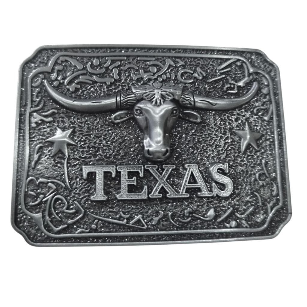 Fivela com Cinto Touro Texas Cowntry Rodeio