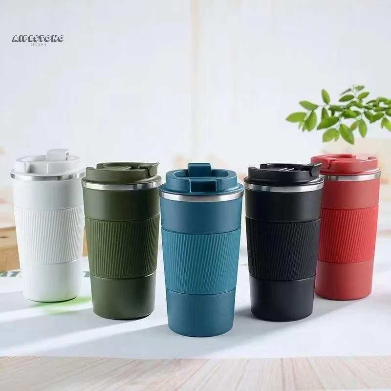 Copo Térmico Inox com Tampa Hermética 510ml – Mantém Bebidas Quentes e Frias