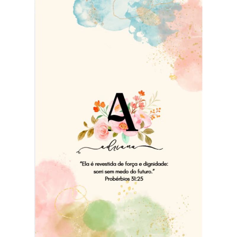 Caderno personalizado anotações com nome na capa - tamanho A6 (11cm X 15cm) caderneta - 50fls ou 90fls