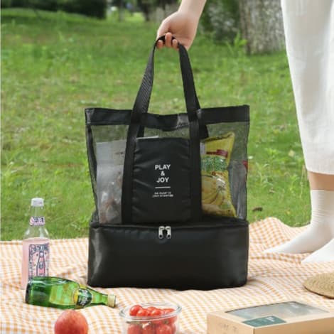 Bolsa de Praia Sacola com Cooler Elegante Resistente Grande e Versátil