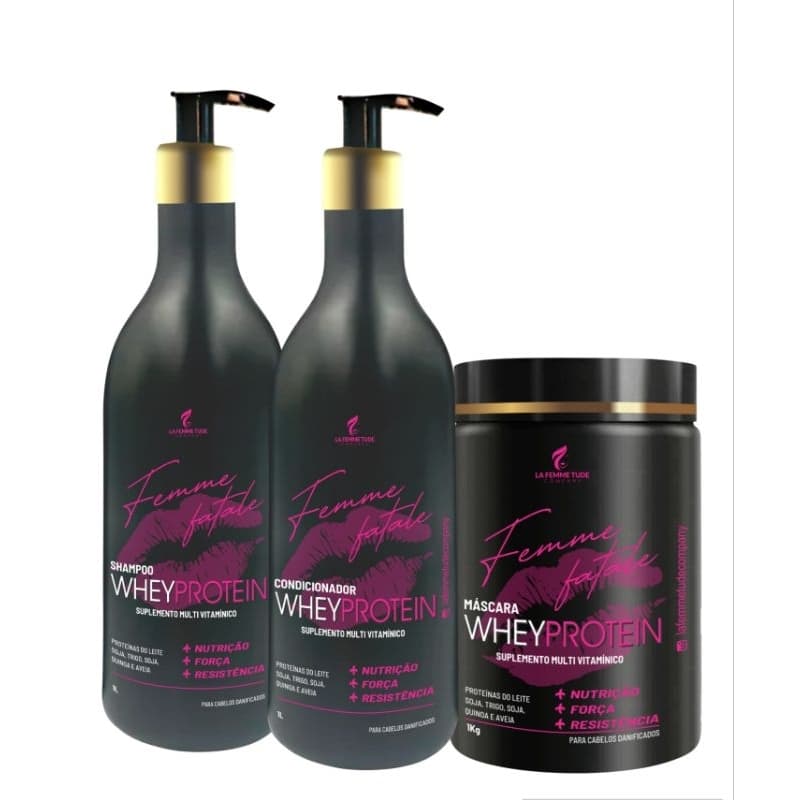 kit Whey Protein,  Hidratação capilar Profissional