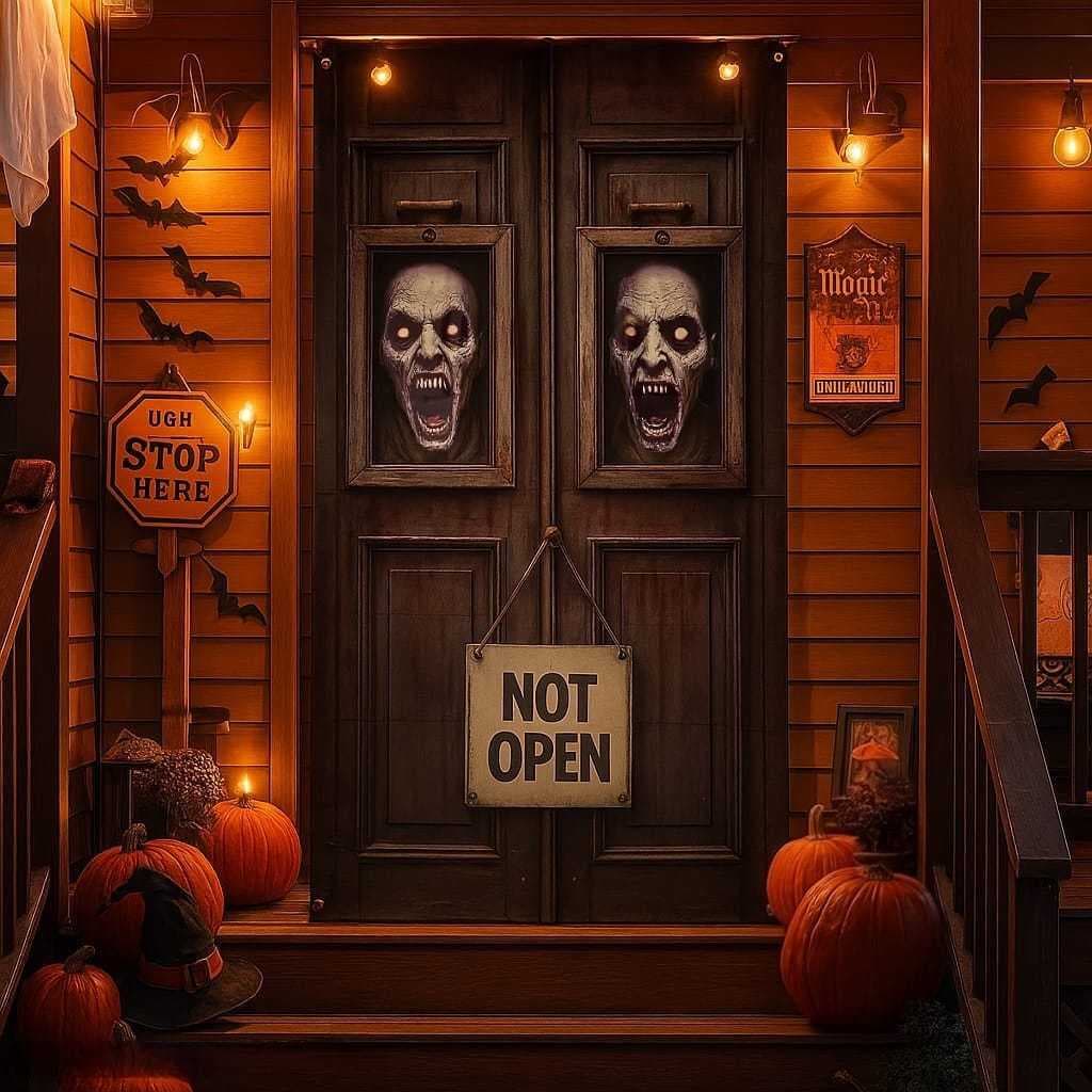 Painel Banner Decorativo de Halloween em Poliester Decoração Festa de Terror e Halloween 180x90
