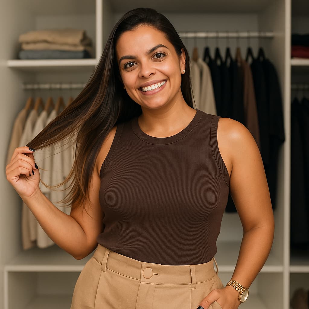 Camiseta Sem Manga Feminina Blusa Justa Básica Look Casual Algodão Estilosa Tamanho P-M-G-GG