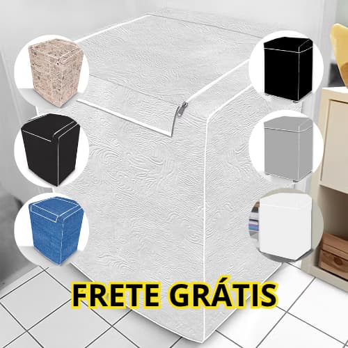 Capa Máquina de Lavar Zíper ou Tampa 10kg 11kg 12kg 13kg 14kg 15kg Todos Tamanhos e Marcas Electrolux Brastemp Consul
