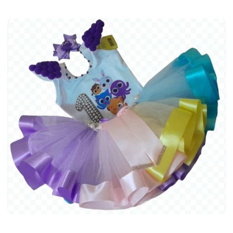 Conjunto Fantasia tutu/tule Bolofofos