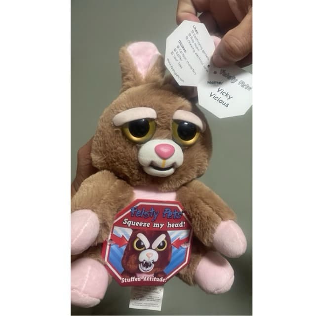Pelúcia Feysti Coelha Rosa Raridade
