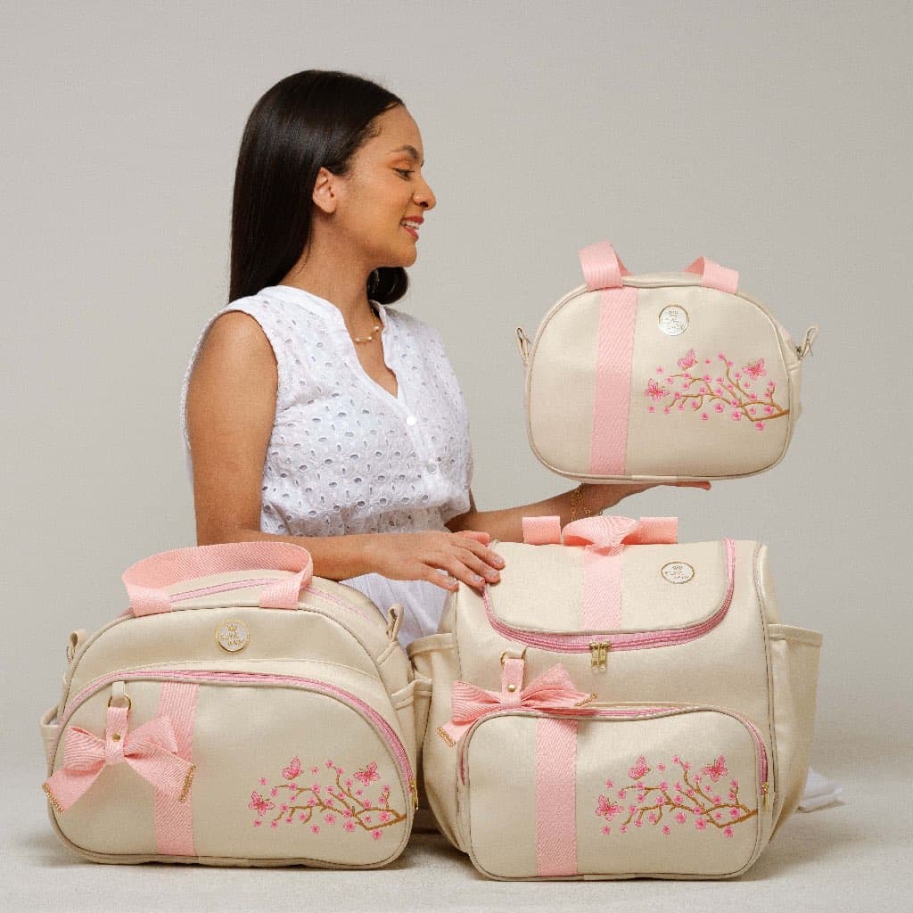 Bolsa Maternidade Menina Jardim Encantado Borboleta Kit Bolsa Maternidade Luxo