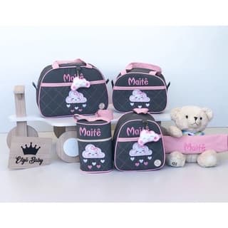Bolsa Maternidade Menina Nuvem Chuva de BençãoLuxo