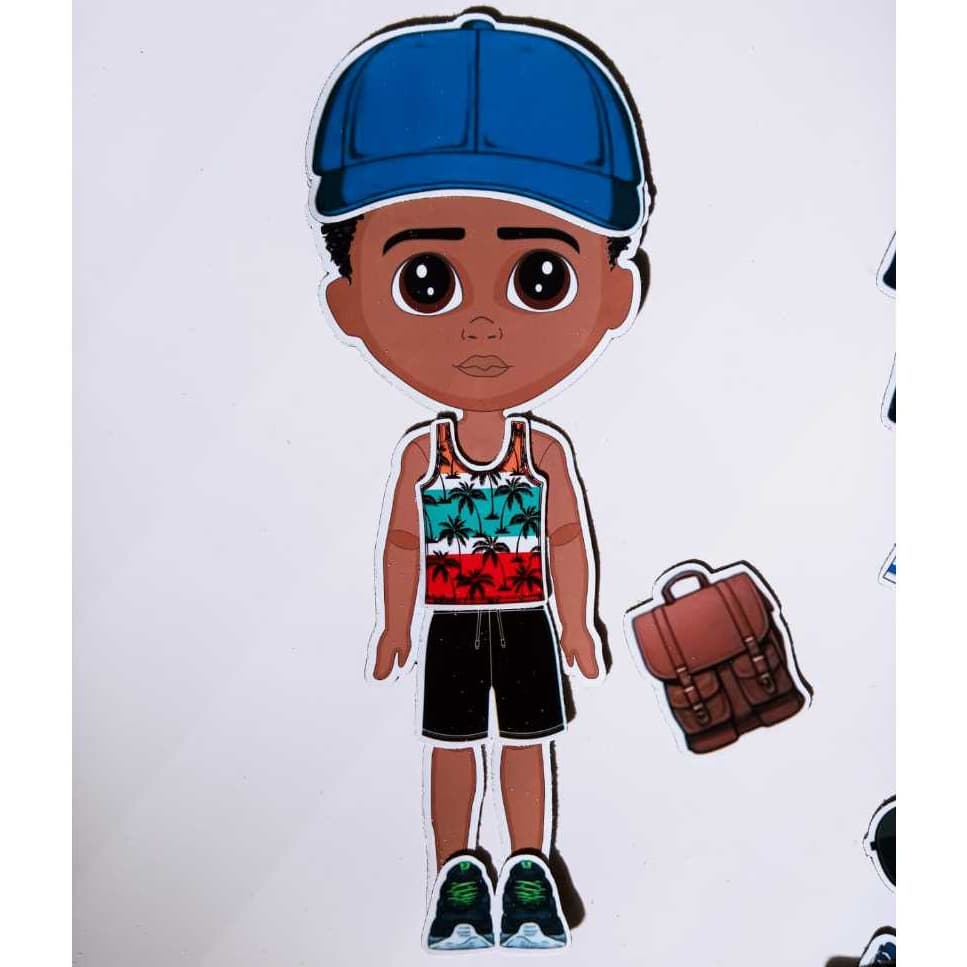 Boneco magnético de vestir Black, boneco de imã