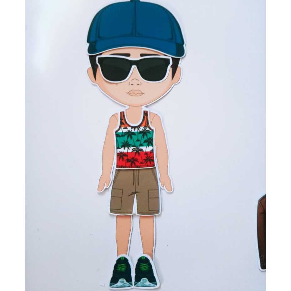 Boneco magnético de vestir Red, boneco de imã