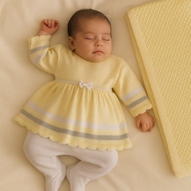 Saída maternidade vestido lacinho 4 peças