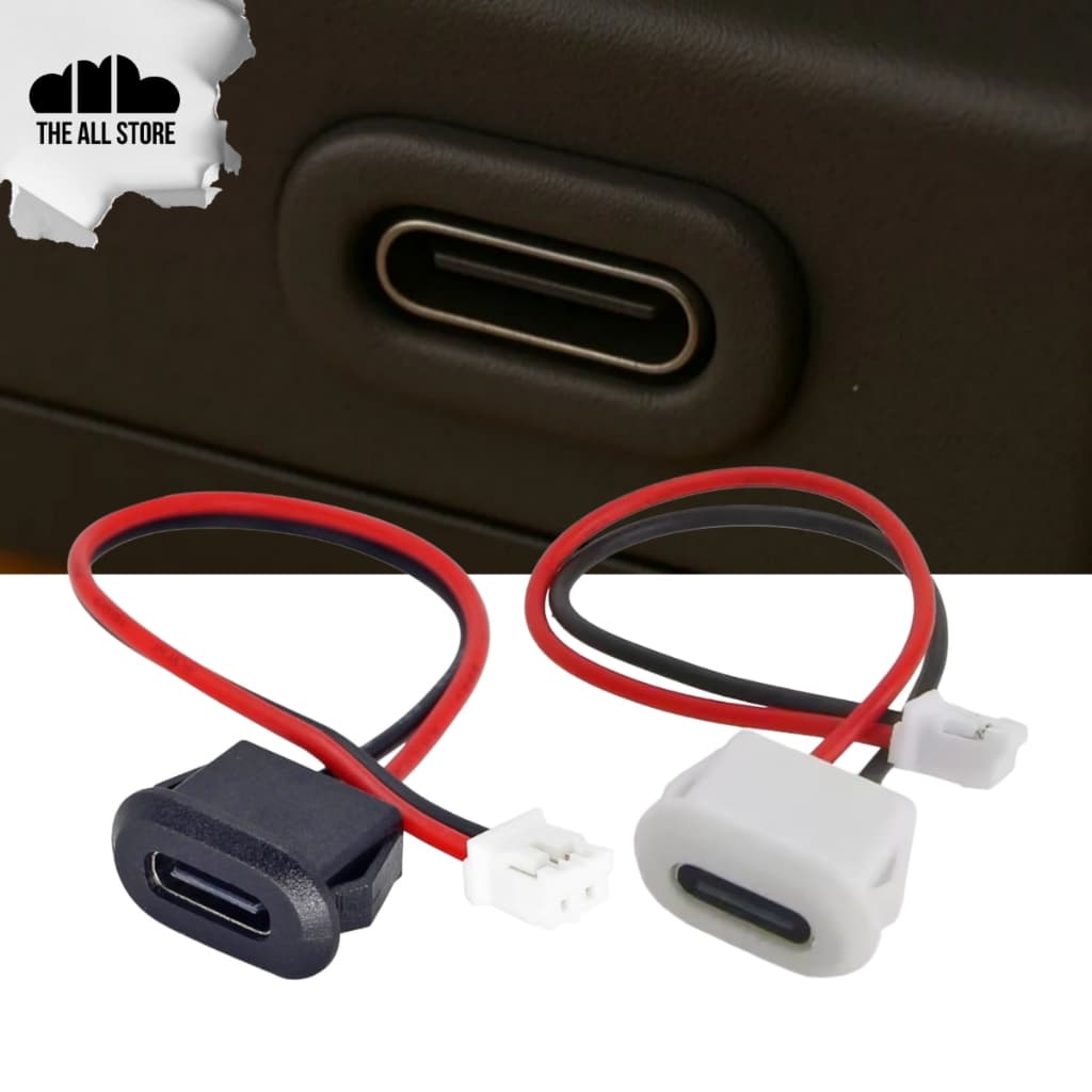 Conector USB Tipo-C Fêmea Jack Entrada de Alimentação 5V Para Projetos DIY e Carga de Aparelhos