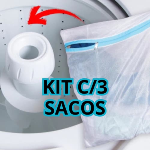 Saco Protetor com zíper para Lavar Roupa Íntima e Tecido Delicado - Envio Imediato
