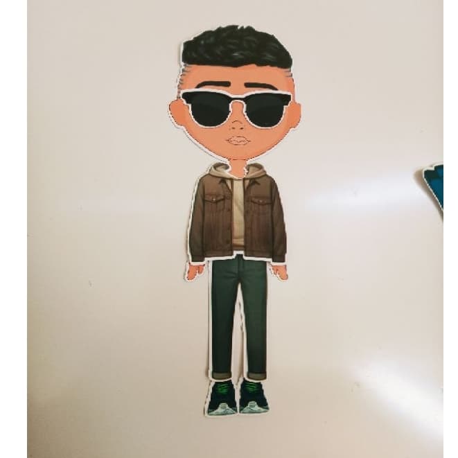 Boneco magnético de vestir Moreno, boneco de imã