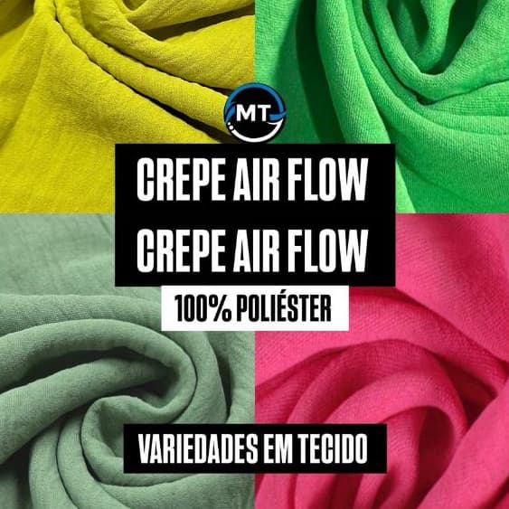 3 Metros Tecido Crepe Duna Air Flow / Amassadinho ( 1,50 Mts Larg )
