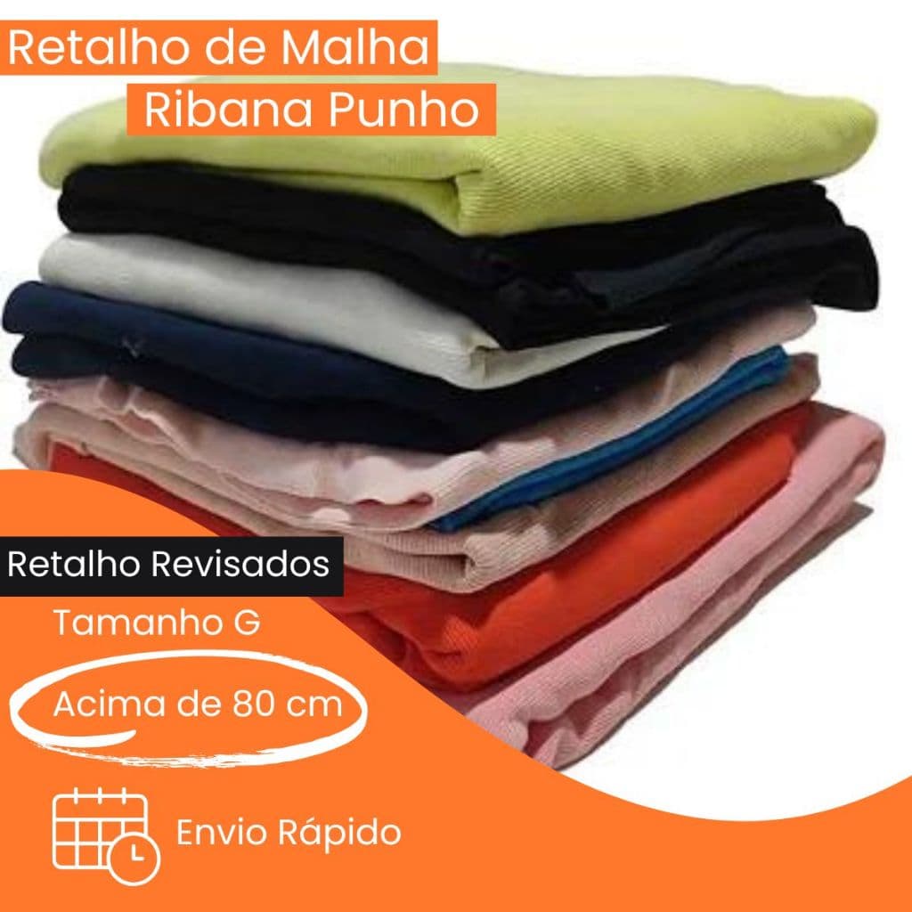 Tecido Ribana Retalho Canelada Malha para Punho No KG. (Rendimento 1,5 A 3 Metros em 1 kg)