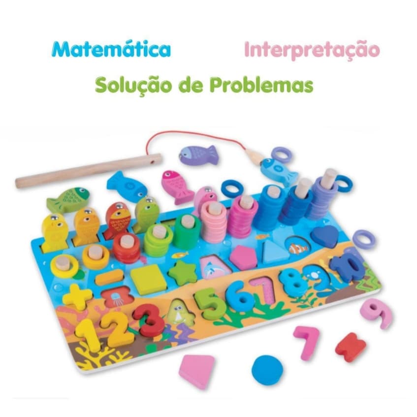 Tabuleiro Somar e Brincar POLIBRINQ - Brincadeira de Criança brinquedo pedagógico matemática números