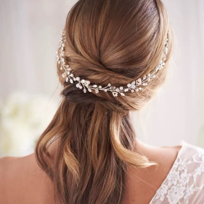 Headband Pérolas Romântica para Noivas e Madrinhas ornamento floristas e daminhas festas casamentos Tiara para casamento