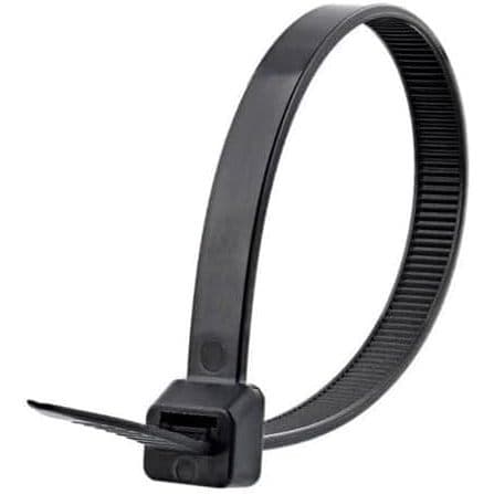 Abraçadeira Preta de Nylon Cinta Plástica Enforca Gato 200mm x 2,4mm
