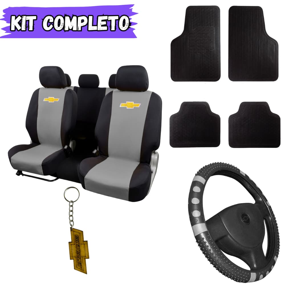 Kit Capas Couro Banco+Tapete+Capa De Volante–Carro Corsa Celta Prisma Monza Agile Astra Vectra Onix